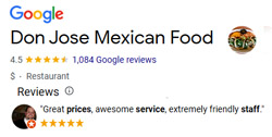 Google review of Don Jose Mexican Food in Phoenix
