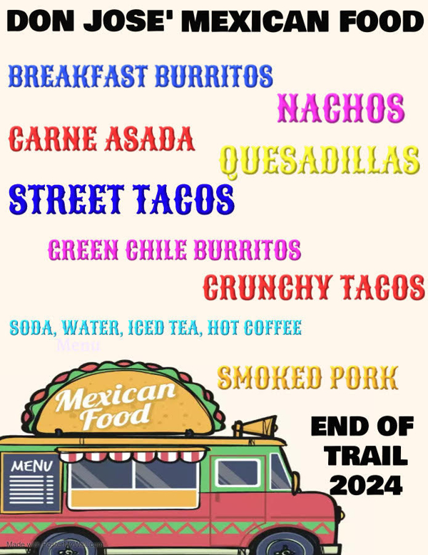 Don Jose' Mexican Food at the "End of Trail - Cowboy Action Shooting" event February 26th – March 3rd, 2024